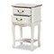 Baxton Studio Amalie White and Oak Finished 2-Drawer Wood Nightstand 160-10239 - alternate 2